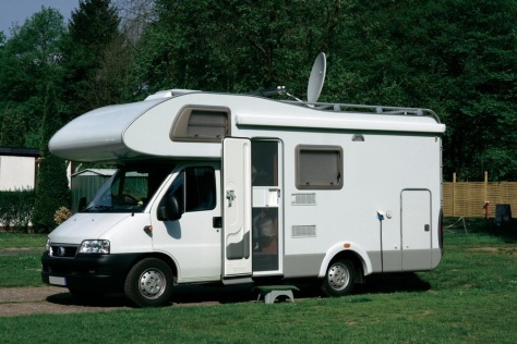 caravan with antenna 